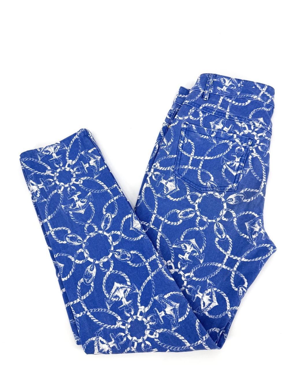 J McLAUGHLIN Nautical Anchor & Rope Print LEXI Jeans - Picture 8 of 8